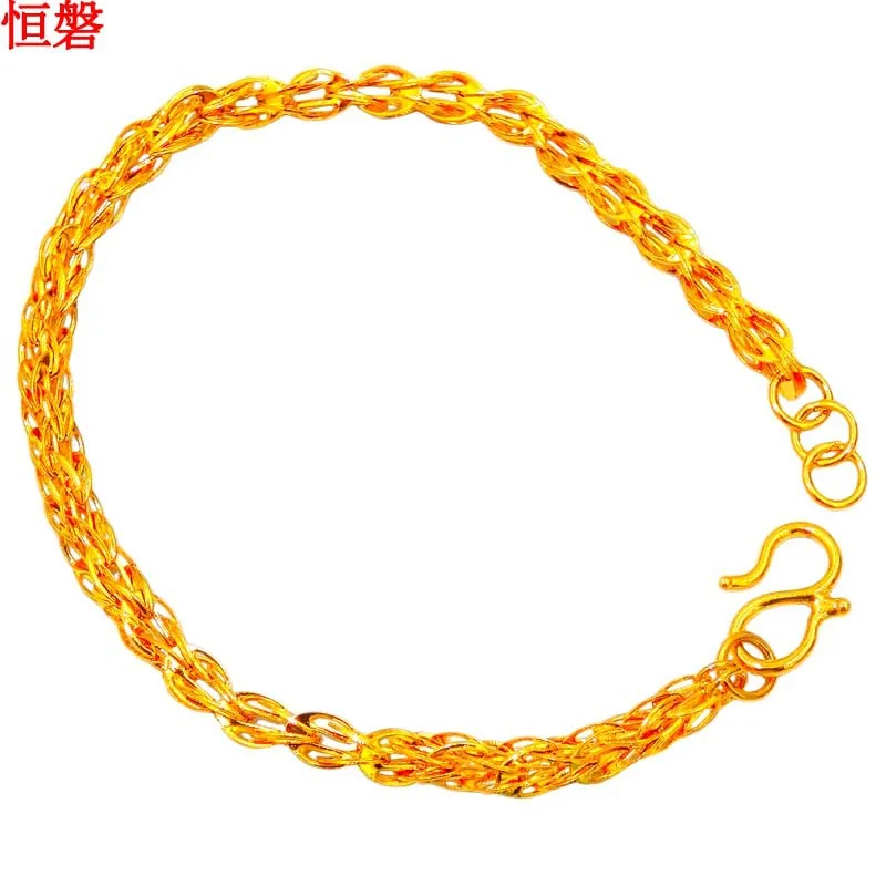

Occident Fashion New Style Bride Wedding Phoenix Tail Bracelets Women's Viet Nam Alluvial Gold Bracelets Brass Jewelry Bracelets