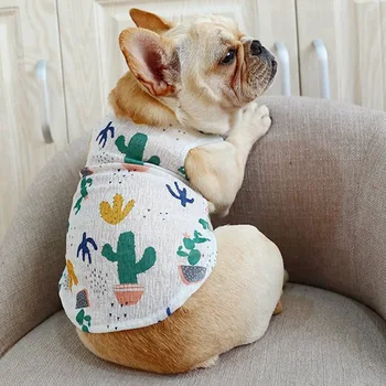 

2020 Pet Spring Summer Costume, Cool Breathable Plant Sleeveless Sling Vest For Dogs