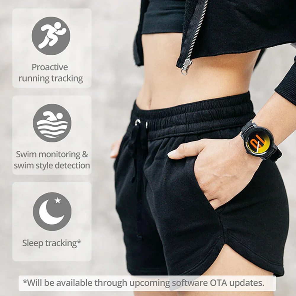 Смарт-часы Ticwatch E2, gps, спортивные часы, 5 АТМ, водонепроницаемые, для плавания, умные часы, фитнес, Bluetooth, умные часы, WiFi, Android, одежда