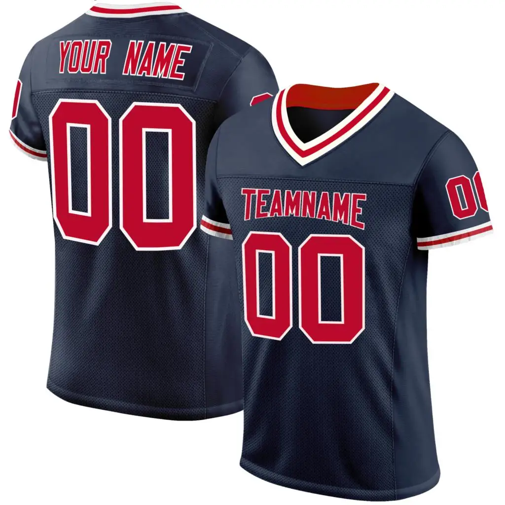 Top Quality Football Jersey Sew Team Name/Number Athletic Ployester
