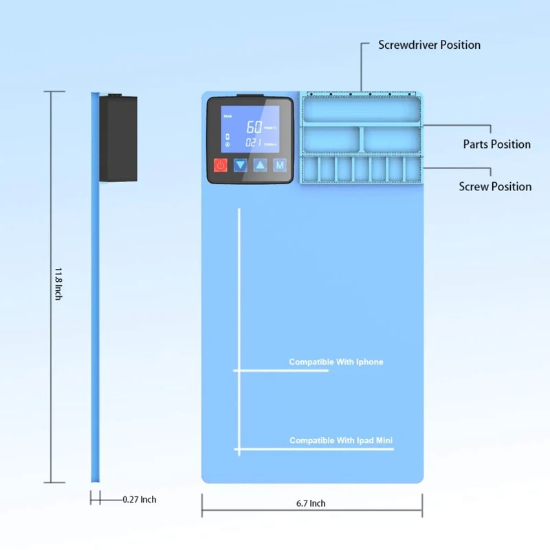 CPB мини грелку сенсорный экран ЖК-дисплей открыть отдельный инструмент для ремонта машины сепаратор для iPad iPhone