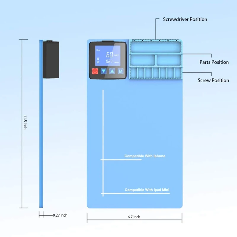 Нагревательная панель CPB с сенсорным экраном и ЖК дисплеем|separator ipad|separator machineseparator