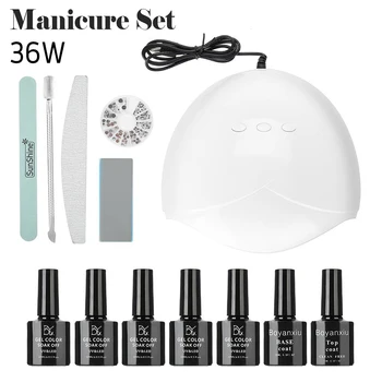 

Nail Set UV LED Lamp Dryer With 5pcs Gel Polish Nail Polish Set Kit Soak Off Gel Varnish For Nail Art Set Dryer Machine Tools