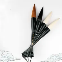 Китайская кисть для каллиграфии, Волчья шерсть, Медвежья шерсть, кисть для письма в форме хоппера, каллиграфическая кисть для обычного письма, китайская живопись