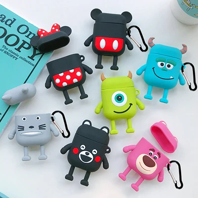 

Cartoon Cute box Wireless Bluetooth Headset case for Apple Airpods 1 2 Earphone Silicone soft Cover For Airpods Protective Cases