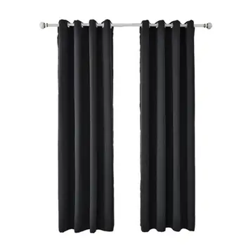 

1pc Blackout Curtain Nordic style solid color curtain Triple Weave impede Light and UV ray Noise reducing Protect Indoor Privacy