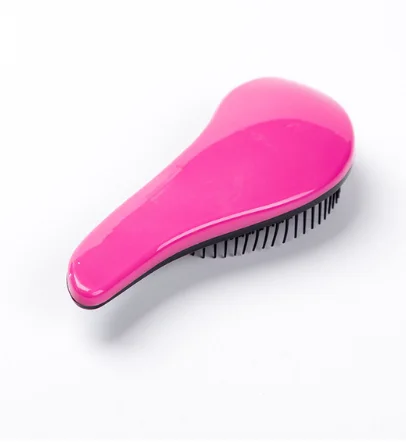 pink 1 шт., Антистатическая щетка для волос, расческа, инструменты для укладки, душ, электропластина, распутывание, массажные расчески для салона, для укладки волос, для женщин и девочек - Цвет: pink