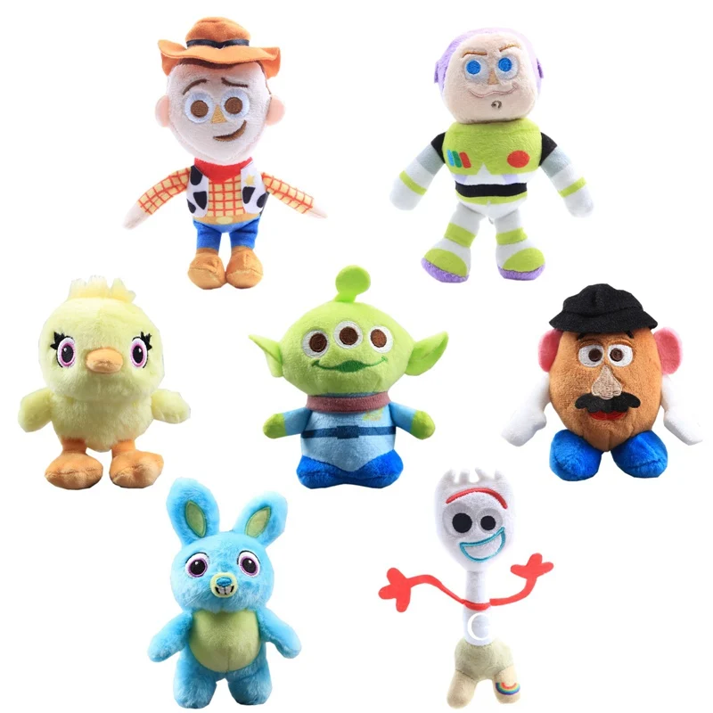 7 шт. история плюшевые игрушки куклы брелок Подвеска Woddy Buzz Lightyear кролик мистер томатный человек Даки форки чужеродный плюшевые игрушки подарок