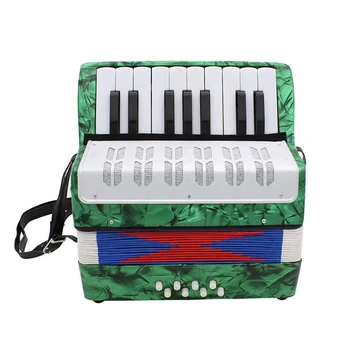 

17 Key Professional Mini Accordion Educational Musicalinstrument for Both Kids adult Green