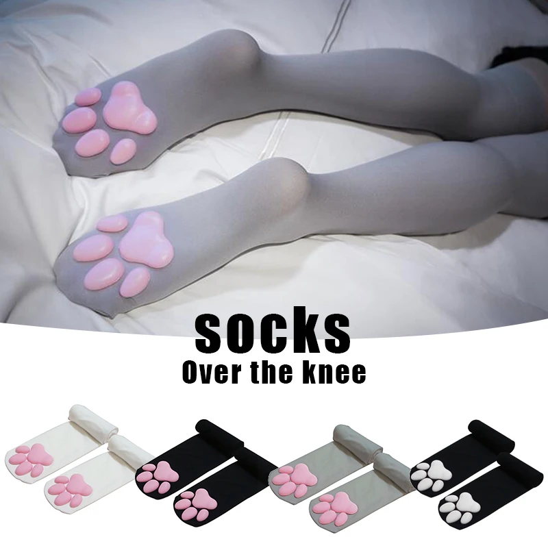 Cosplay&ware Over Knee Kawaii 3d Cat Pad Kitten Paw Socks Girl Lolita Cosplay Velvet Leggings Overknee Thigh High Long Stockings 60cm -Zentai shop online H5baaa8afa98641c196b515575c225079B.jpg