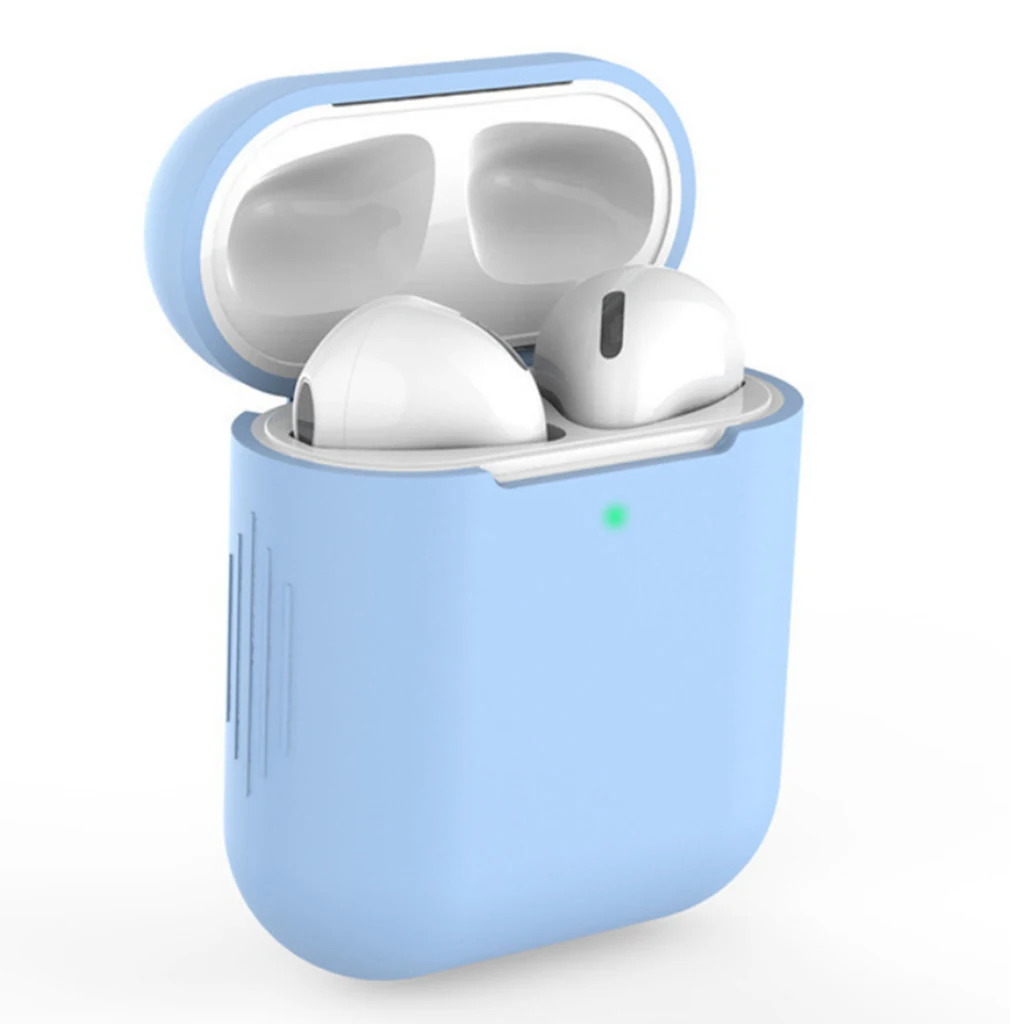 Blue Наушники защитная крышка для Apple Airpods Air pod беспроводные наушники гарнитура защитный чехол Аксессуары для Air Pods - Цвет: Blue