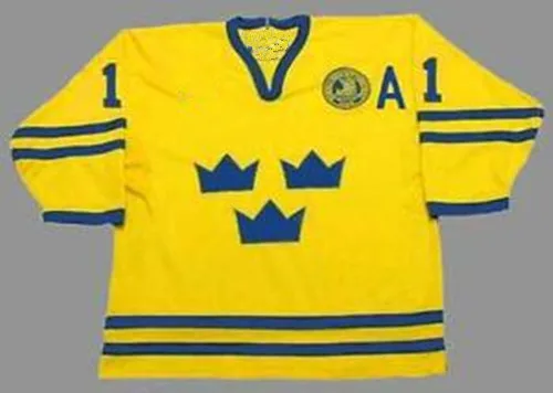 

11 DANIEL ALFREDSSON 2002 Team Sweden Retro throwback Hockey Jersey Embroidery Stitched Customize any number and name