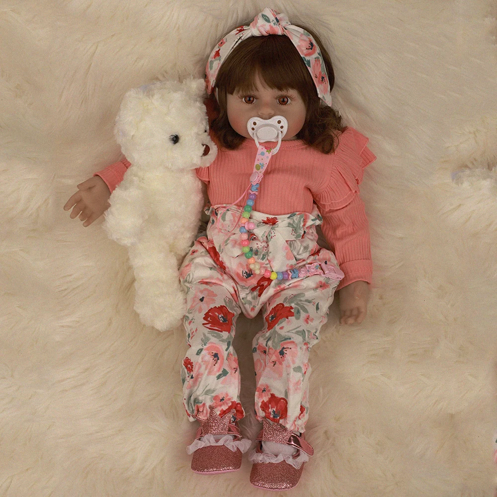 2" так по-настоящему как Bebe Reborn Baby куклы Мягкие силиконовые мягкие куклы тканевые тела новорожденные младенцы для детей Рождественский подарок 60 см