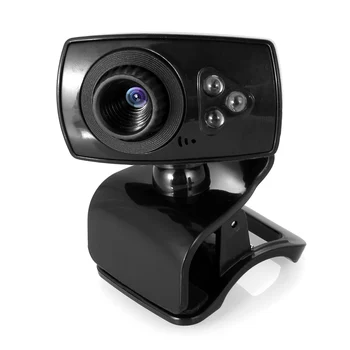 

640x480P CMOS Computer Webcam USB2.0 Driver-free Desktop Laptop Web Camera Built-in noise reduction Microphone with 3 IR LEDs
