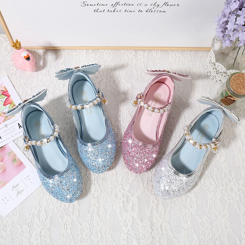 

От 4 до 12 лет обувь для девочек; Высокие туфли ; Новинка 2020 года ; Детская обувь принцессы; Мягкая обувь для девочек с украшением в виде кристаллов; Детская обувь