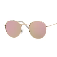 Petites lunettes De soleil rondes rétro femme marque Designer lunettes De soleil Vintage pour lunettes femme luxe miroir Ray lunettes Oculos De Sol 2