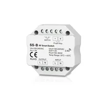 Non-Dimmable 100-240VAC 1.5A RF 2.4GHz Push switch SS-B RF Smart Switch Output 100-240VAC 2A 480W smart switch with relay output
