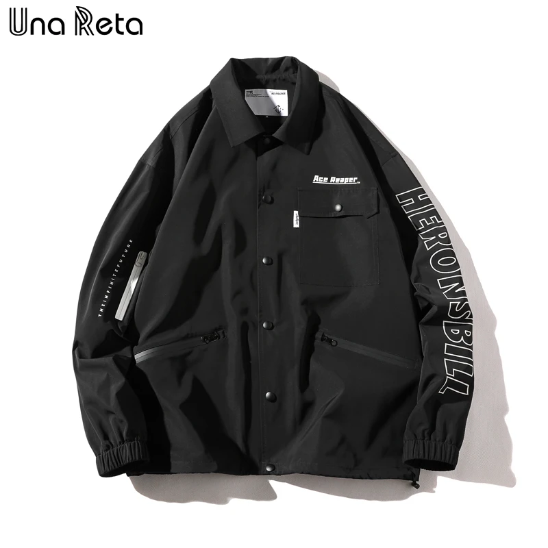 Una Reta Men Jacket New Streetwear Print Single-breasted Jacket Coat Hip Hop Men Clothing Korean Style Windbreaker Jacket Men Una Reta Men Jacket New Streetwear Print Single-breasted Jacket Coat Hip Hop Men Clothing Korean Style Windbreaker Jacket Men