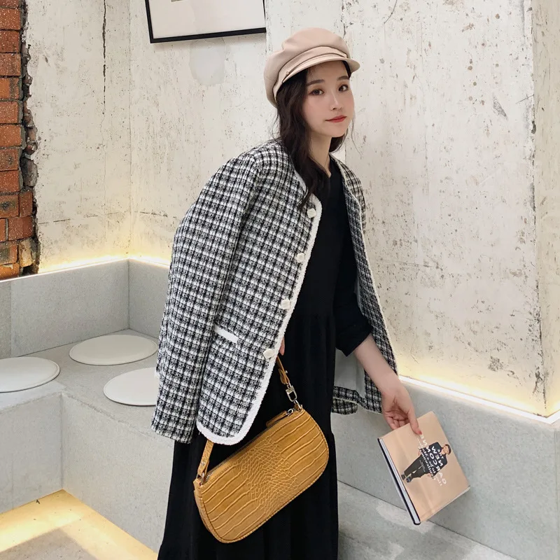 

2019 Spring And Autumn New Style Korean-style Online Celebrity Casual Graceful Coat Women's Short CHIC Students Suit INS Fashion