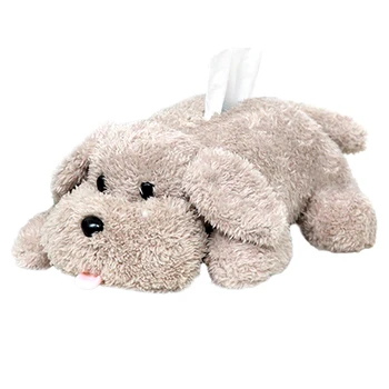 

Napkin Plush Dog Toy Car Home Dorm Container Tissue Box Bedroom Paper Holder Interior Decor Storage Case Portable Cute Animal