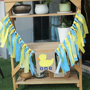 

Hot Duck Highchair Bunting Hanging Banner 1st Birthday Shower Party Ceremony Decor