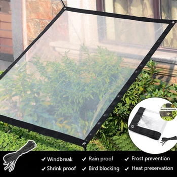 

1.8X2M Balcony Window Transparent Rainproof Cloth Plant Insulation Thickened Plastic Film Windshield