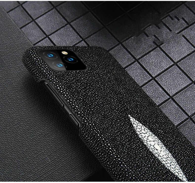 Чехол из натуральной кожи ската для Iphone 11 Pro Max, кожаный чехол ручной работы, роскошная задняя крышка для Iphone Xs Max Xr X 11 8 7 6 6S Plus