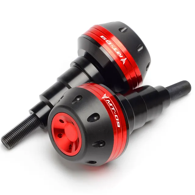 With LOGO MT07/MT09 Motorcycle Aluminum Frame Sliders Crash Falling Protector For Yamaha MT-07 MT 07 2021 MT-09 MT 09 2014-2020 MT09 red