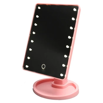

16/22 LEDs Touchscreen Dimming LED Makeup Mirror 360° Rotation Cosmetic Mirror