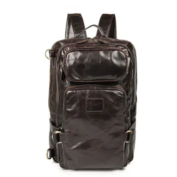 

YILUNXI 2020 new style male fashion backpack large capacity Guard against theft virile knapsack comfortable Genuine leather bag
