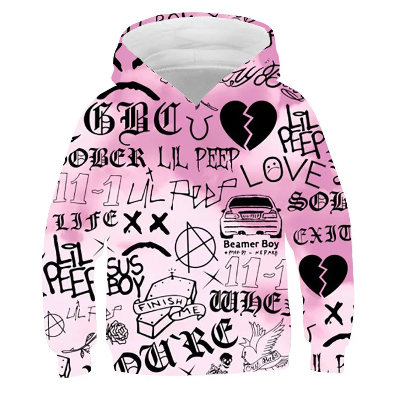 Детская одежда повседневная толстовка с капюшоном и 3D-принтом детская длинным