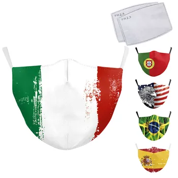 

Forza Italy Spain Flag Print Mask Keep Fighting Face Masks Fabric Adult Protective PM2.5 Reusable Mask Proof Washable