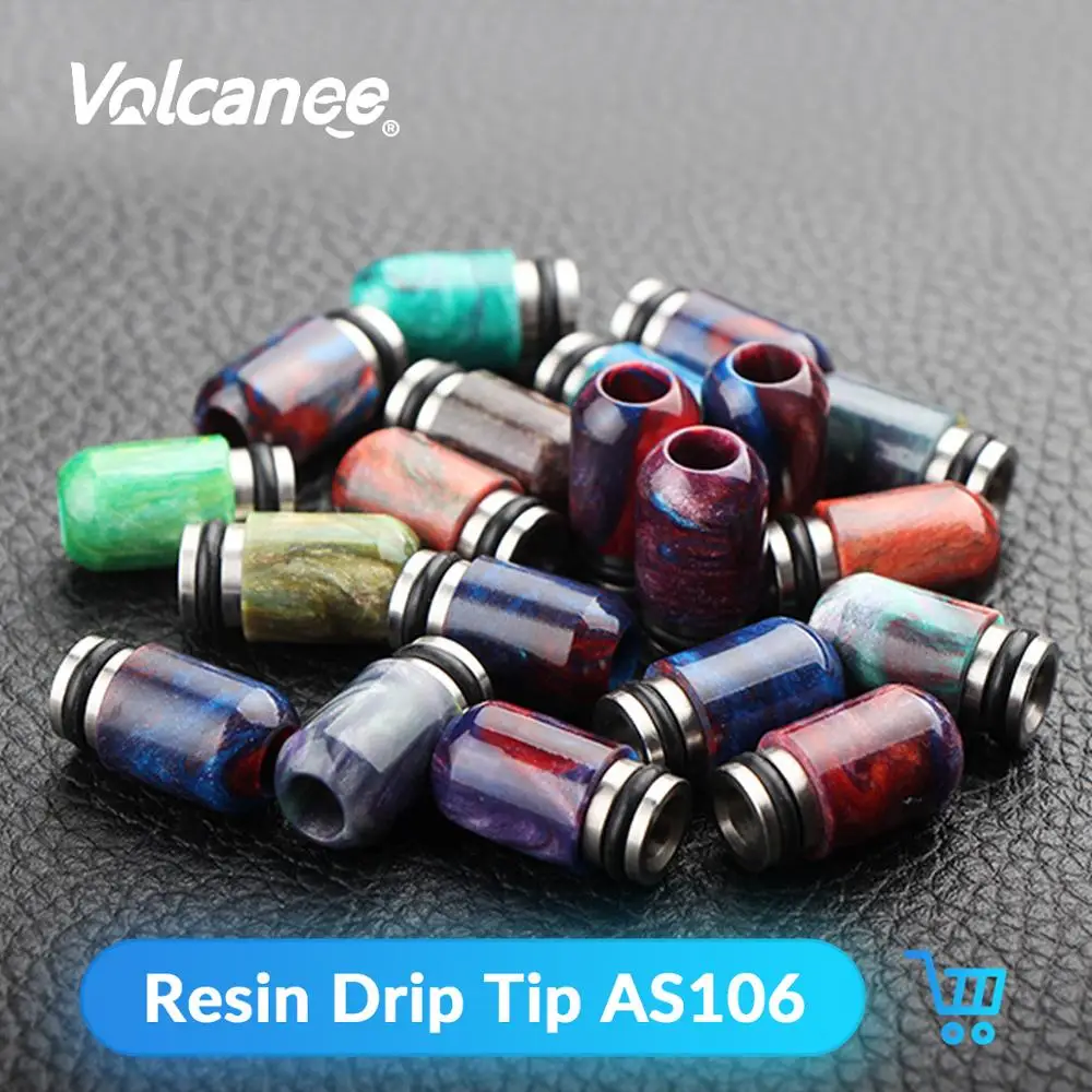 

Volcanee Resin Drip Tip AS106 Mouthpiece For RDA RTA Atomizer Wide Bore Electronic Cigarette Accessories