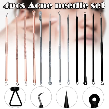 

Wholesale 4Pcs Blackhead Acne Pimple Remover Needle Comedone Blemish Remover Tool Face Skin Care Tool M3