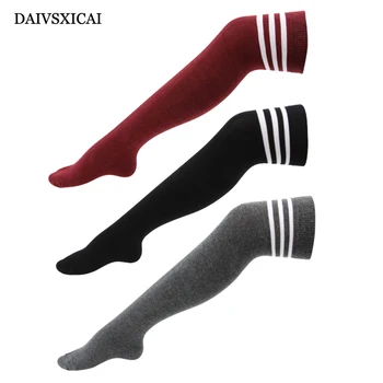 

2Pairs/lot=4Pieces Autumn Winter Socks Fashion Womens Cotton Striped Two-Bar Casual Female Cotton Socks