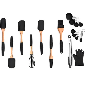 

Silicone Non-stick Cooking Baking Utensils Tools Set Heat Resistant Spoon Spatula Egg Beaters Kitchen Accessories TB Sal