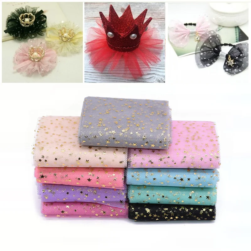 Sequin Star Tulle Wedding Decoration Mariage Fabric Confetti Glitter Tulle Fabric DIY Scrapbooking Craft Birthday Party Supplies