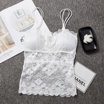 

Women's wrap chest type bottom anti walk bra gathered small sling vest underwear without steel ring