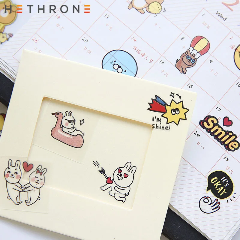 Hethrone Mini cute cartoon Shark animal sticker Irregular transparent pvc sticker hand account sticker Decoration bullet journal