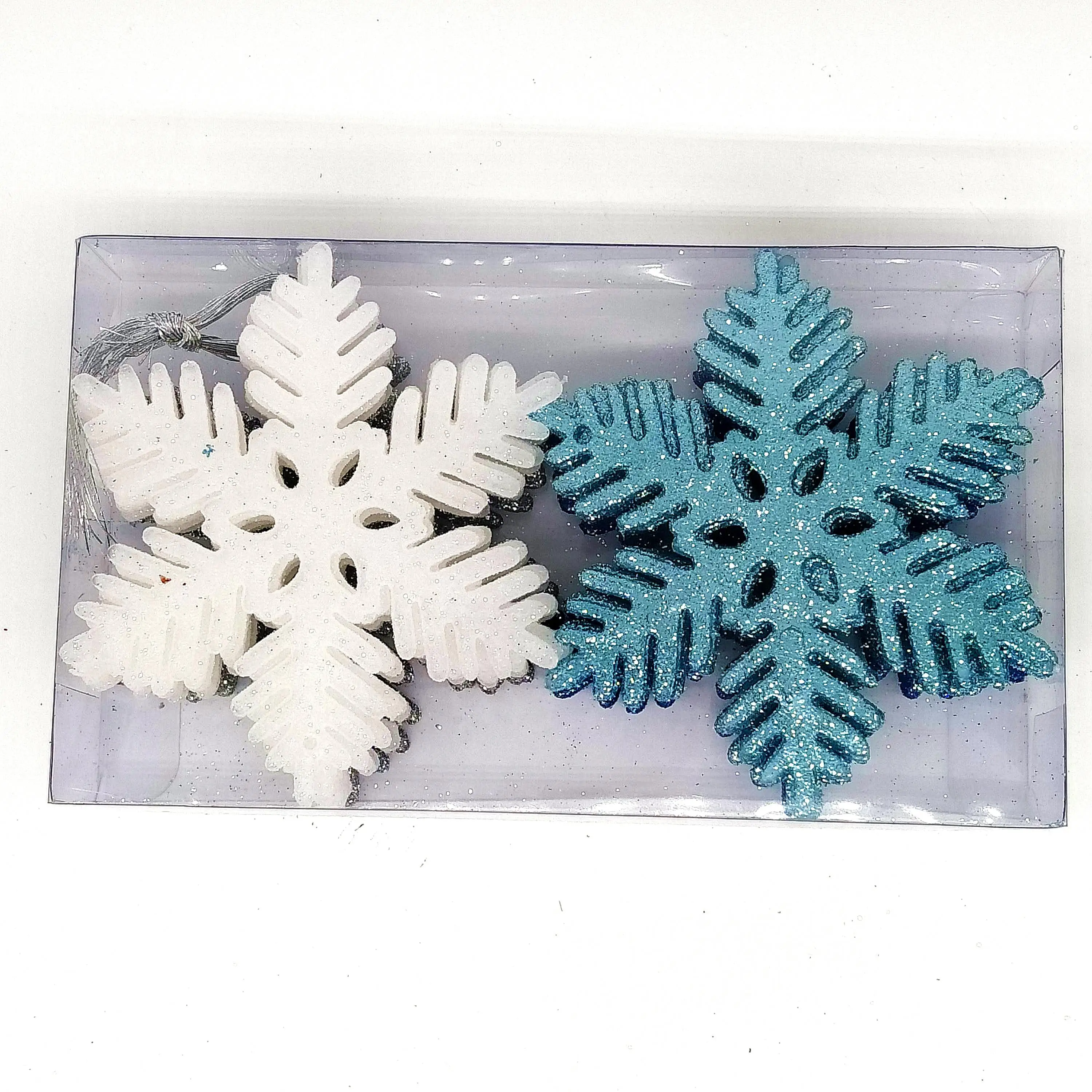 24pcs 4 Colors Set Christmas Ornament for Home Xmas Birthday Holiday Party Wedding Decoration Frozen Party Snowflake Crafts