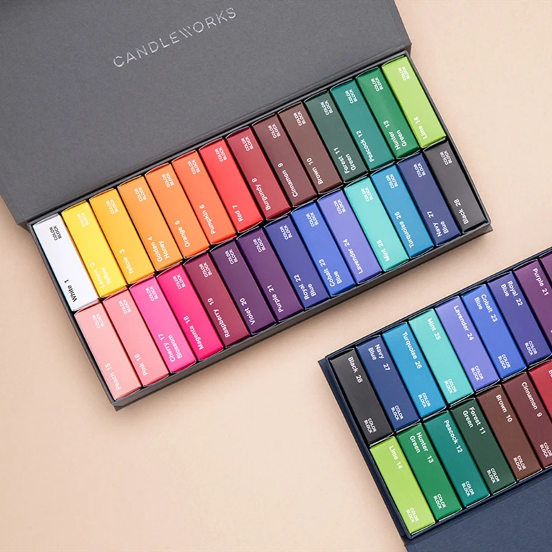 キャンドルワークス　カラーブロック　固形染料　韓国直輸入　正規品 キャンドルワークス 固形染料 カラーブロック28色セット candleworks