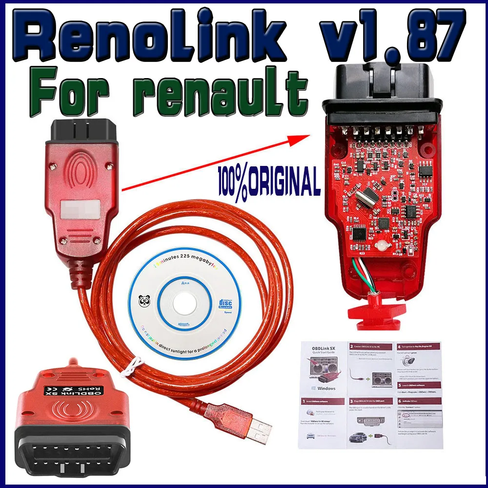 Новейший Renolink V1.87 ключевое кодирование UCH подходящее приборной панели функции