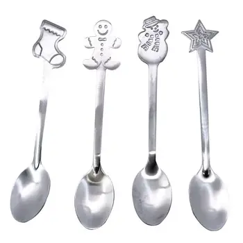 

12 Pack Creative Christmas Coffee Spoon Christmas Stirring Spoon Tea Spoon T8WE