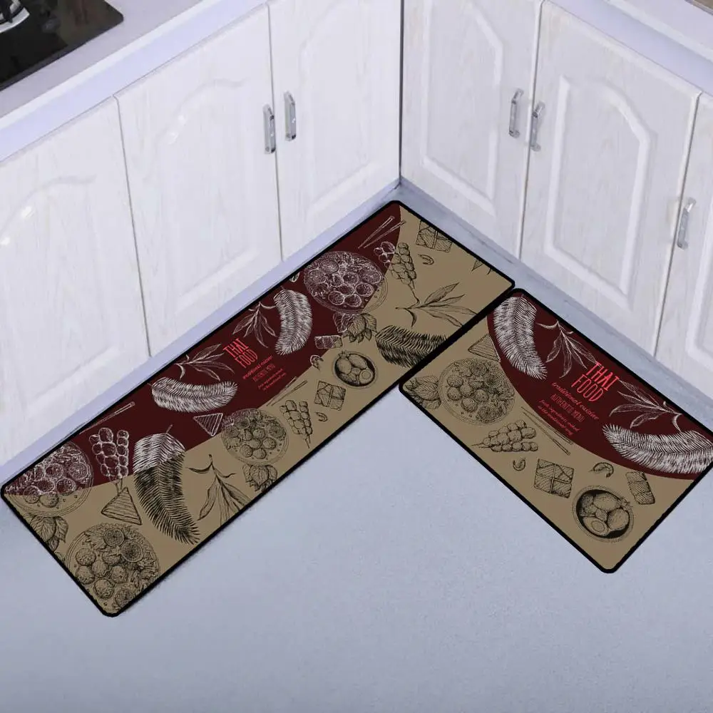 2 шт./компл. анти-скольжения 3D набор кухонных ковриков Ванна ковер входная дверь коврик впитывающие коврики для Спальня 40x60 см, 40x120 см - Цвет: 13