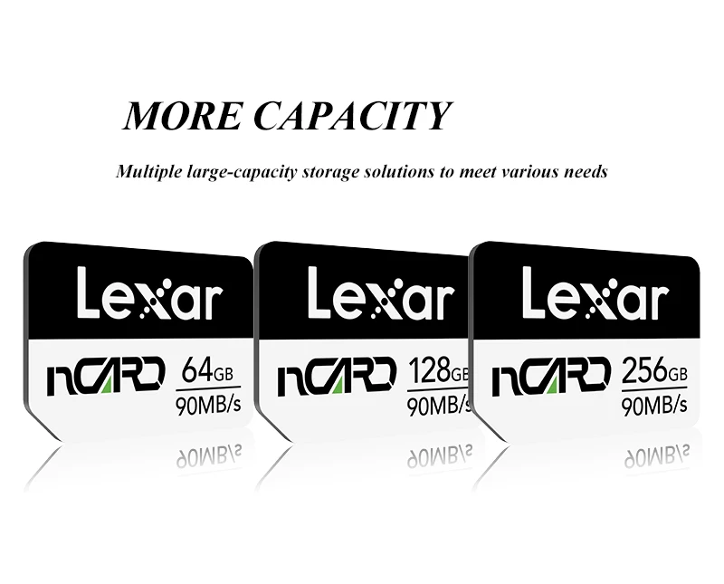 New Arrival Lexar Memory Card HUAWEI Patent Authorization nCARD 64GB 128GB 256GB Micro SD Card TF Card for Huawei Mobile
