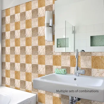 

Tile Sticker Adhesive Wall Decal kithen Bathroom decoration stickers 3D 15X15CM d91008