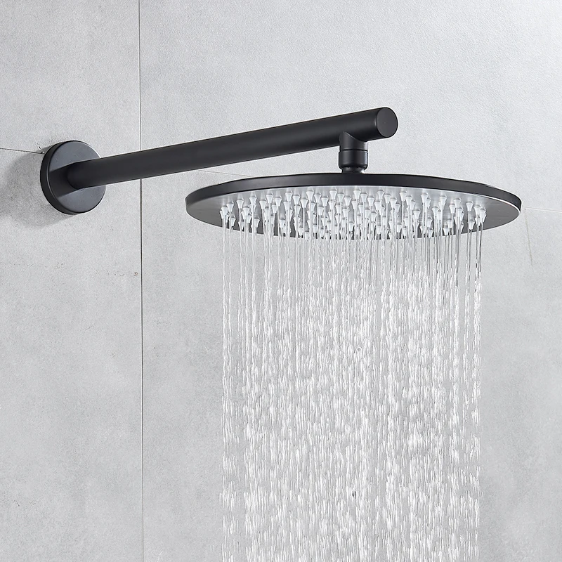 quyanre wanfan gappo matte black matte black solid brass round shower faucet kit rainfall shower 2 way shower kit with rotatable handheld shower bathroom shower system2