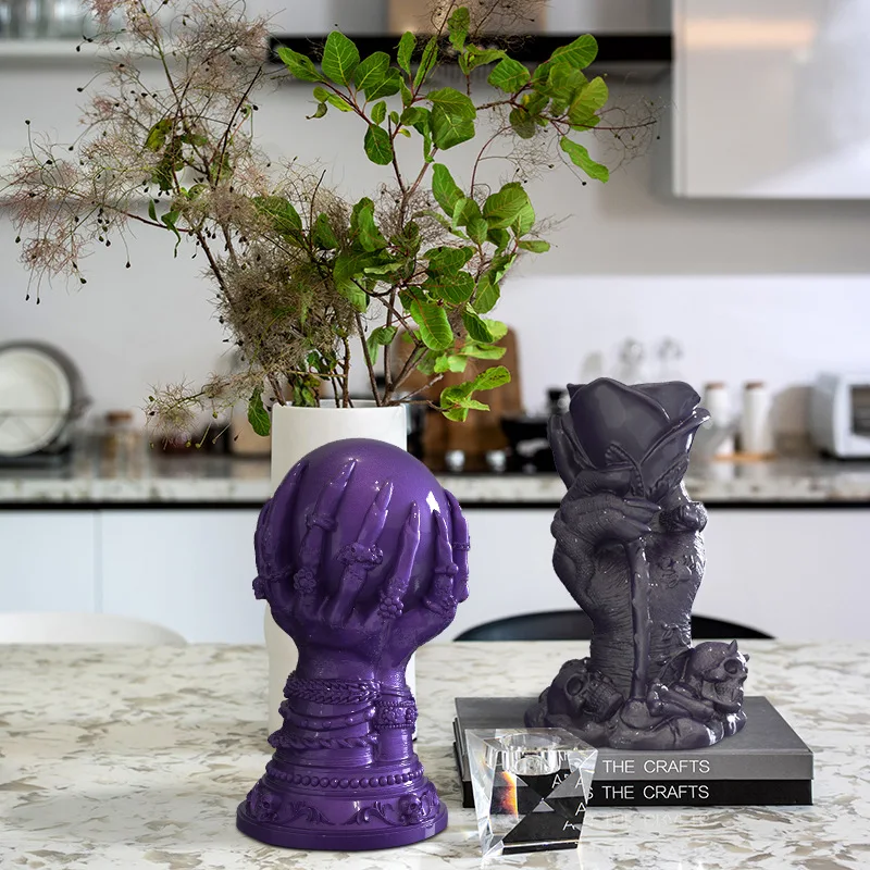 

New Candle Mold Rose Hand Silicone Mold Ghost Claw Magic Hand Diy Handmade Resin Decoration Candle Glue Resin Mold