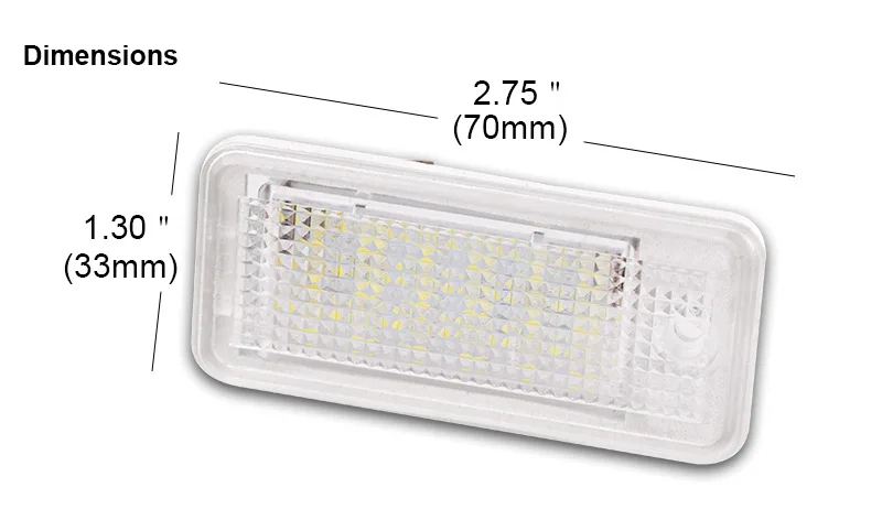 2 шт. Led номерной знак светильник белый 6000k 3W 18 SMD для Audi A4 A6 C6 A3 S3 S4 B6 B7 S6 A8 Q7 Rs4 Rs6 автомобильная светодиодная лампа(1 пара