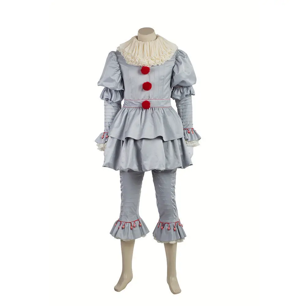 

Stephen King's It Pennywise Cosplay Costume Clown Costume For Men Halloween Clothes With Boots Custom Made Full Set